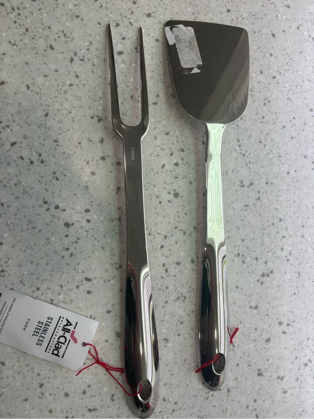 NEW All-Clad Two Prong Fork and Spatula set